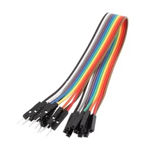 10Pcs Female to Male 1P Jumper Wire Ribbon Cable Breadboard DIY 20cm Long