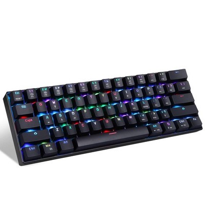 60% Mechanical Keyboard 61 Keys RGB LED Backlit USB Wired Blue Switch Mac PC