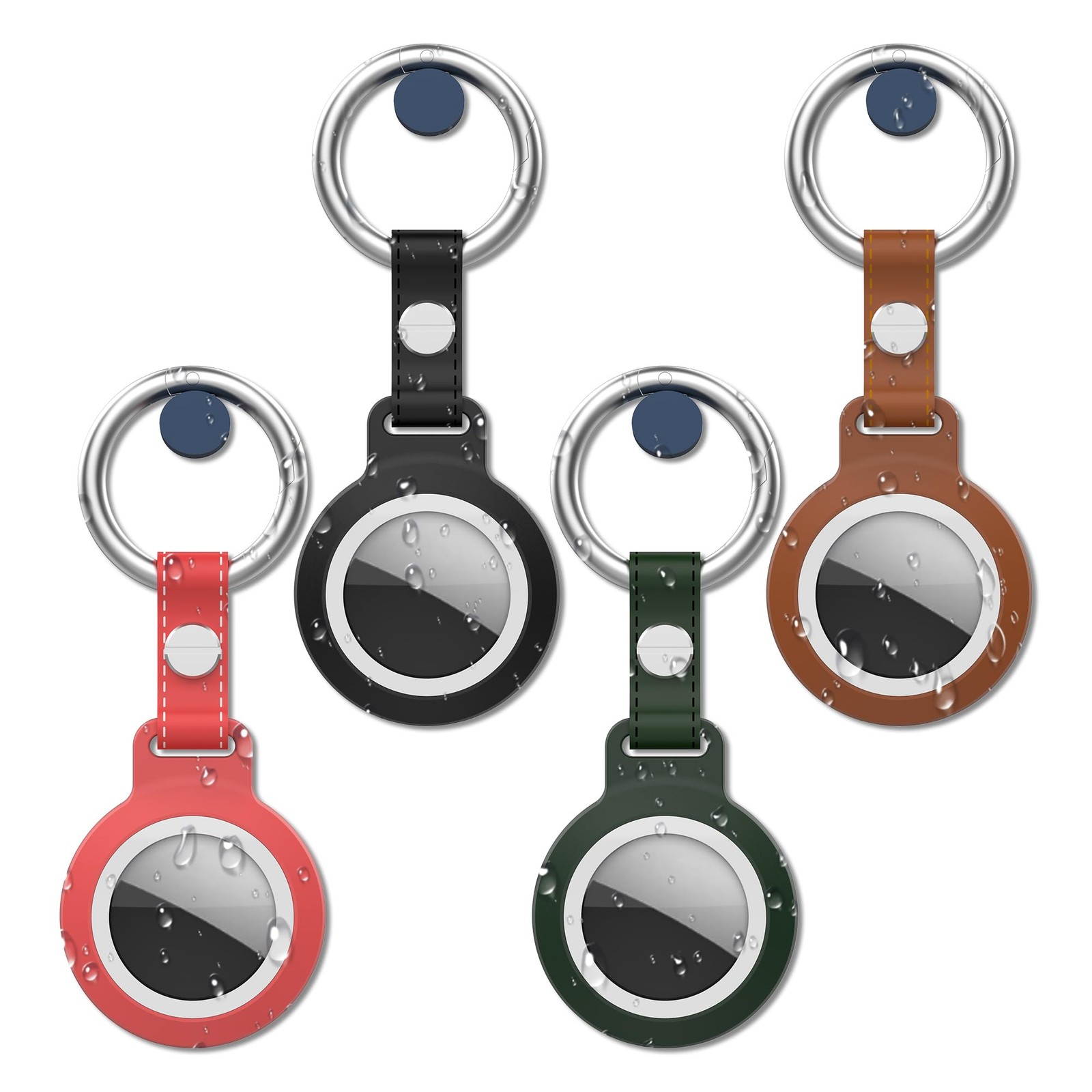 4 Pack Airtag Keychain Holder Waterproof Shockproof Lightweight Anti-Scratch Case