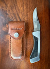 SHARP 200 LOCK BACK FOLDING KNIFE & LEATHER SHEATH VINTAGE