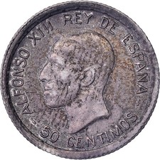 [#1507412] Spain, Alfonso XIII, 50 Centimos, 1926, Madrid, Silver, AU