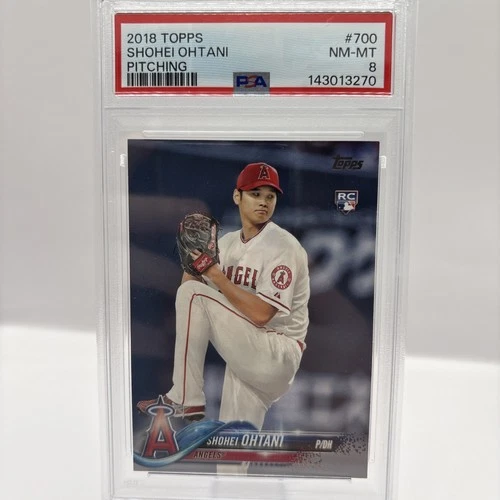 2018 Topps Shohei Ohtani #700 "Pitching" Rookie Card PSA 8 NM-MINT