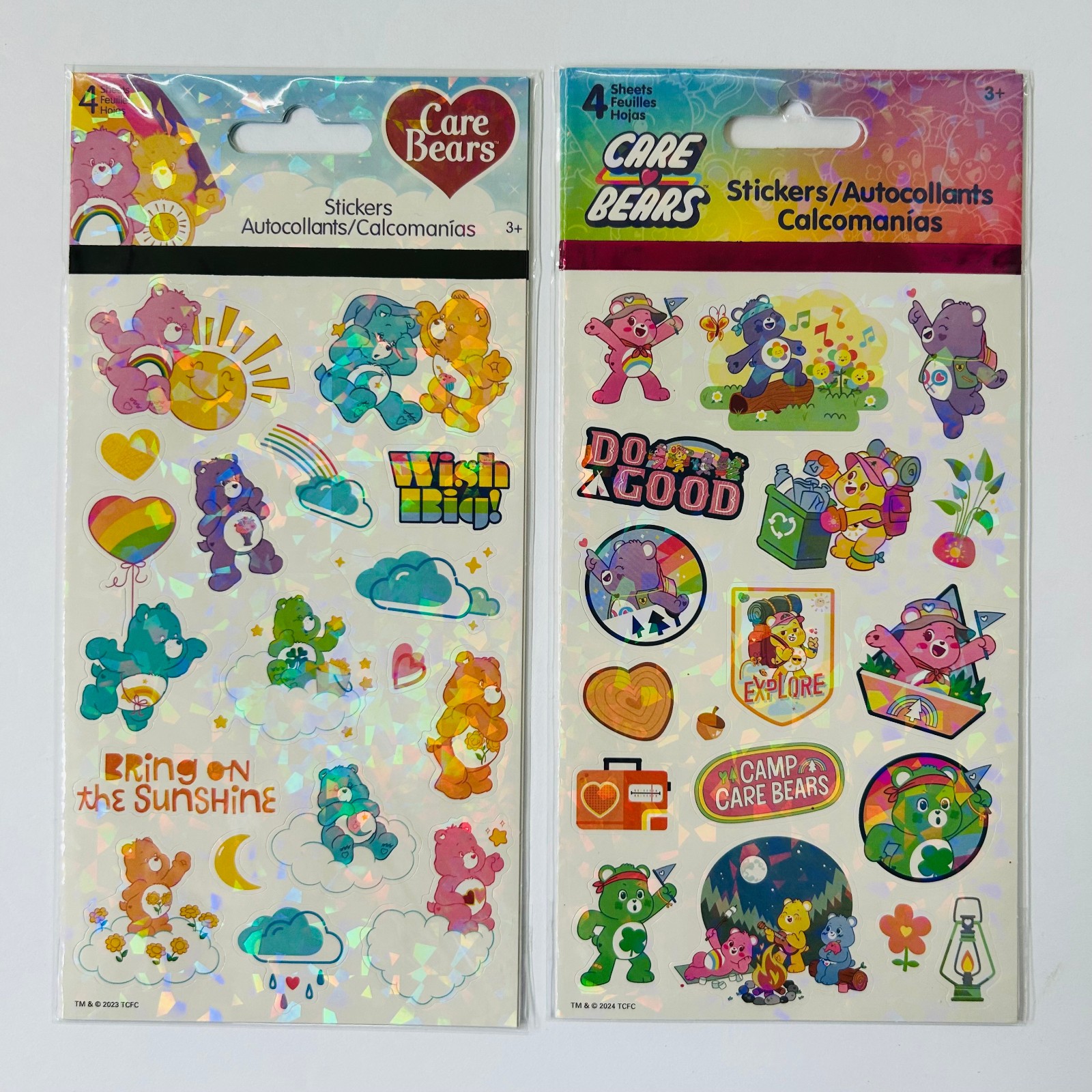 CAREBEARS Stickers HOLOGRAPHIC Sandylion 8 sheets NEW!