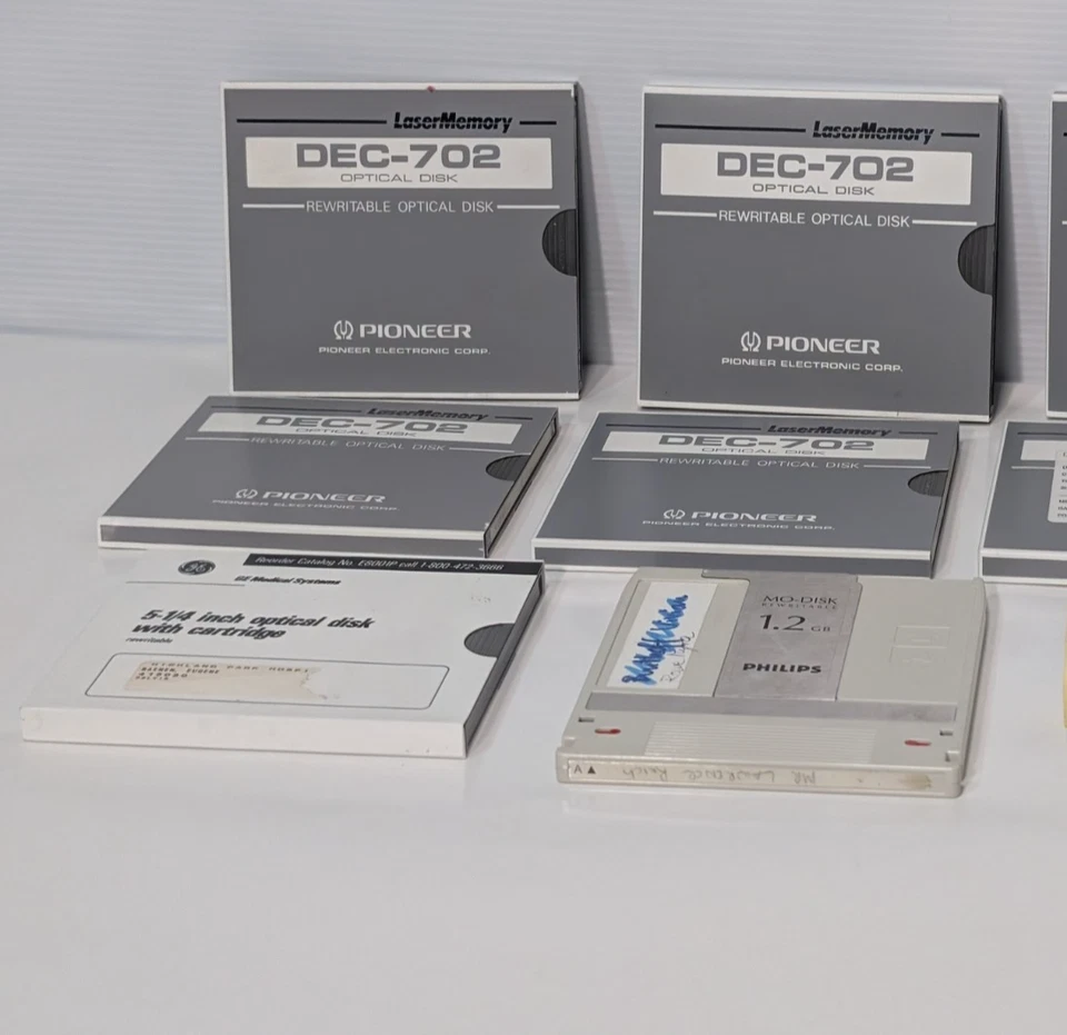 Lote de Asstd. Discos graváveis, memória óptica laser Pioneer DEC-702, Philips, GE - Imagem 2 de 4