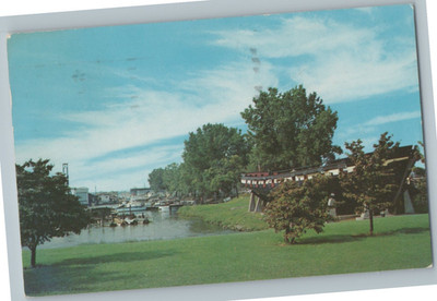 USS Niagara Boat Erie Pennsylvania Waterfront Vintage Postcard K2