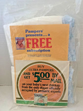 Vintage Ultra Pampers Diaper Pack With Promotional Materials 1988 Collectible
