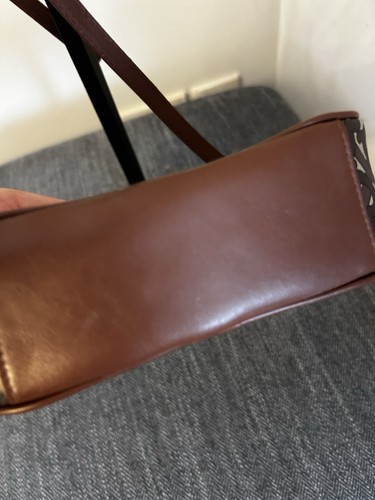 Sac bandoulière Burberry TB monogramme imprimé pour appareil photo marron blanc toile électronique note - Photo 8/12