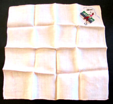Handkerchief News Paper Delivery Boy Souvenir Embroidered Fence Cloud Boy VTG