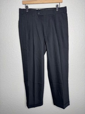 Mens suit pants trouser's dress pants pin-striped bottoms 33 x 27''