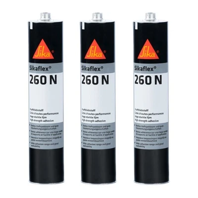 Sikaflex 260N Kraftklebstoff 300ml schwarz 3 Stück