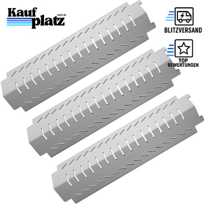 Universal Brennerabdeckung 38cm für Gasgrills - Edelstahl, 3 Stück