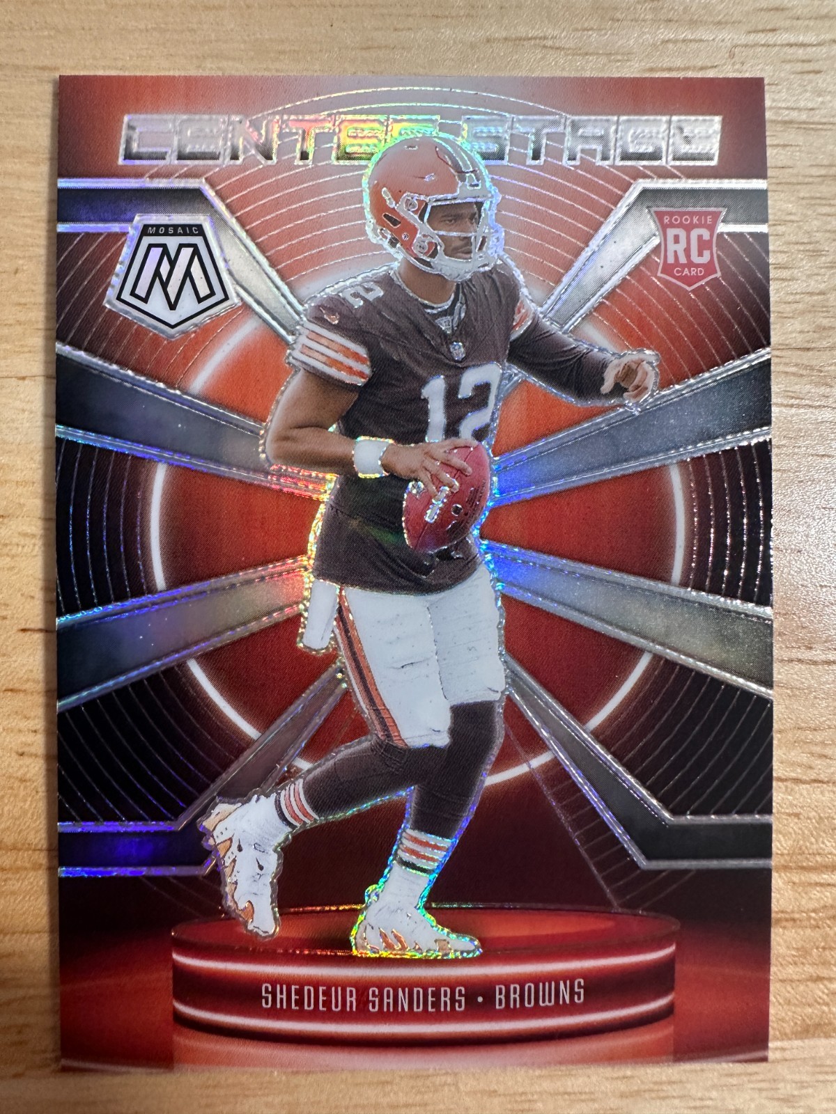 2025 Panini Mosaic - Center Stage Mosaic Shedeur Sanders #12 Silver Prizm (RC)