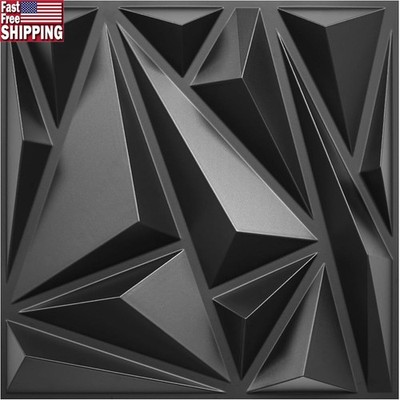 33pcs 3D Wall Panels DIY Easy Install Light Diffusing PVC Decorative Tiles New