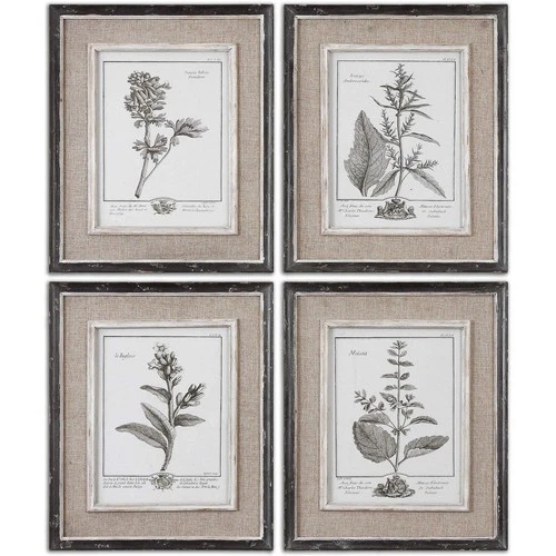 Uttermost 32510 Casual Grey Study Framed Art Prints Set of 4 - Picture 1 of 5