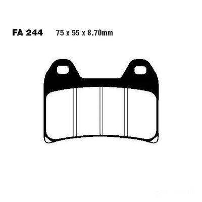 Bremsbelag EBC EPFA244HH vorne für Moto Guzzi Nevada 750 ie CLASSIC 2005-2015
