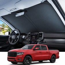 REEVAA Car Windshield Sun Shade for Dodge RAM 1500 2026-2019 