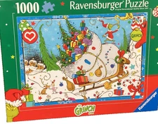 Ravensburger 1000 pc Merry Grinchmas 2024 by Dr. Seuss Jigsaw Puzzle HTF