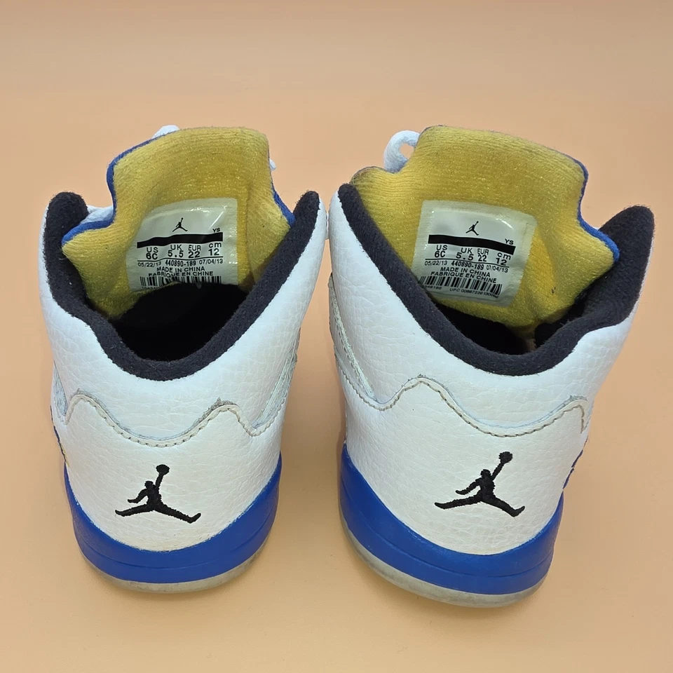 Vintage 2013 Jordan 5 Warriors Baby Toddler Kids Size 6C (2013) - Image 3 of 4