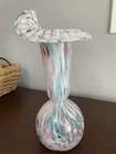8 Murano-Style Glass Multicolor Candle Holder Vase Blue Pink Red White Vintage