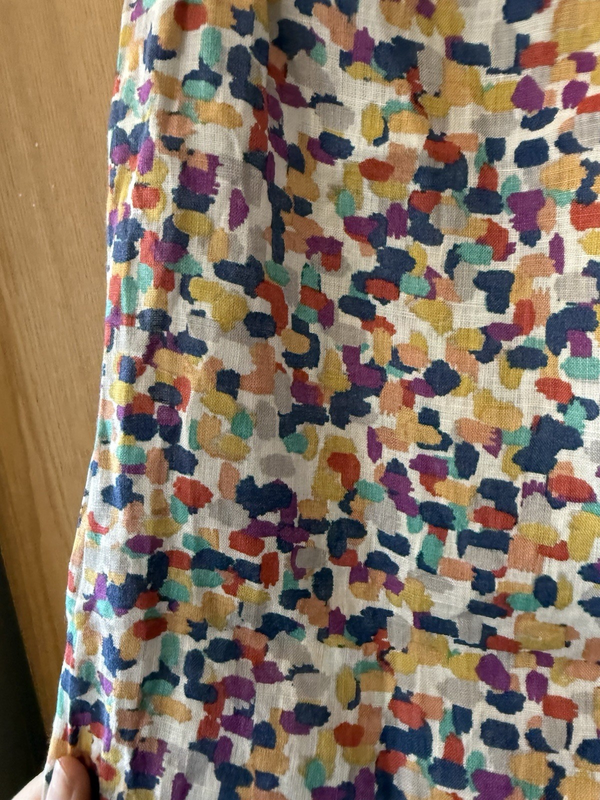 Women’s Kew 159 Colourful Spotty Top Size Small 100% Linen image 2