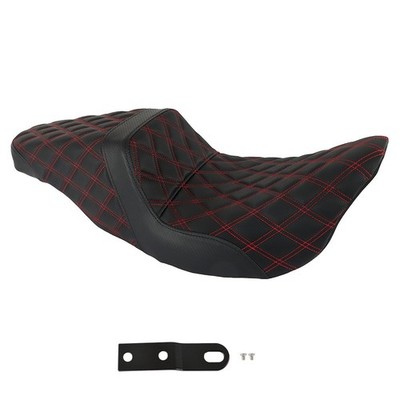 Red Lattice Stitch Carbon Fiber Gripper Step 2 Up Seat 2008-2020 For Touring