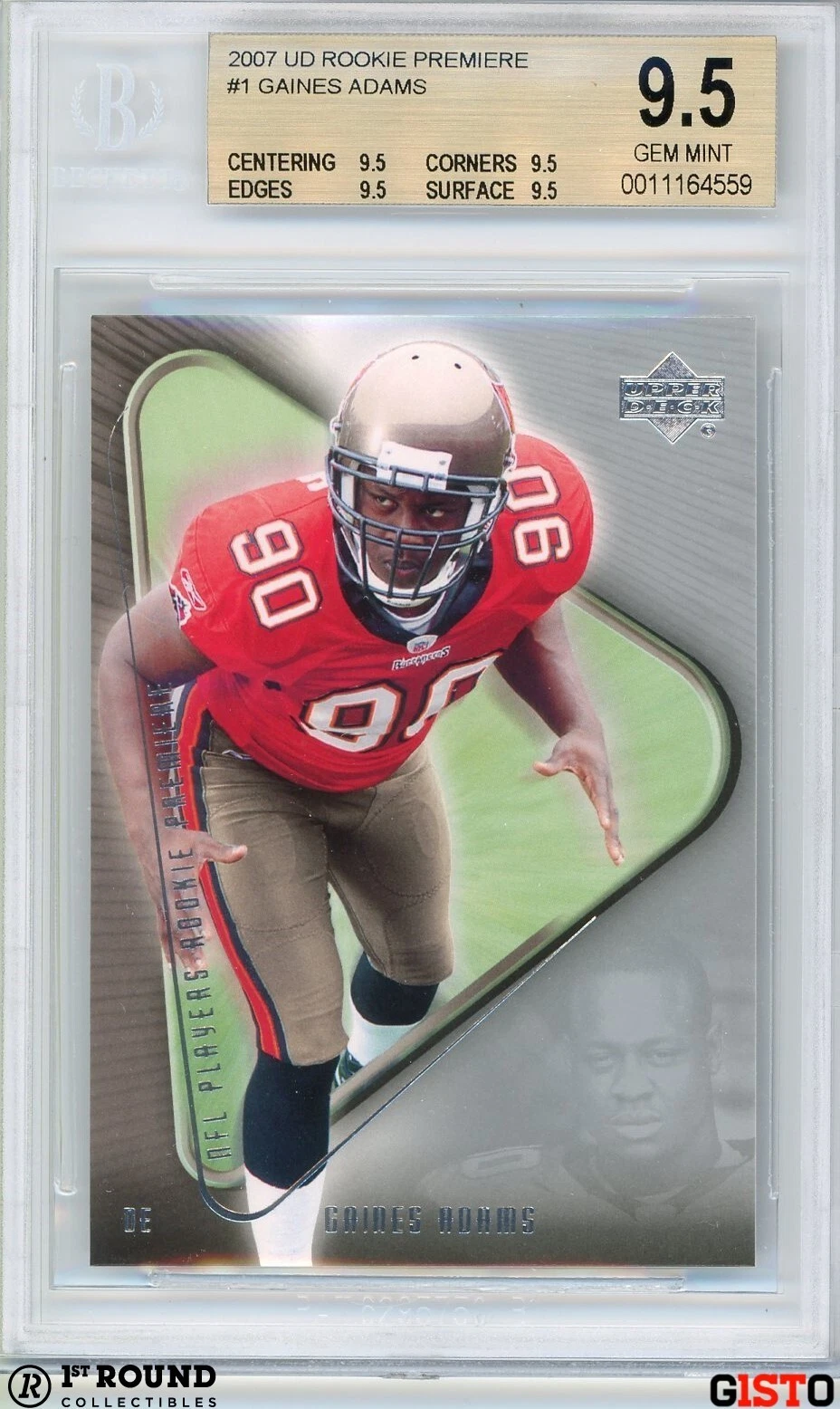 Gaines Adams Upper Deck Rookie Jersey #GA Base