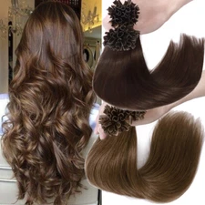 Premium Keratin Pre Bonded 100% Real Remy Human Hair Extensions Nail U Tip 100g