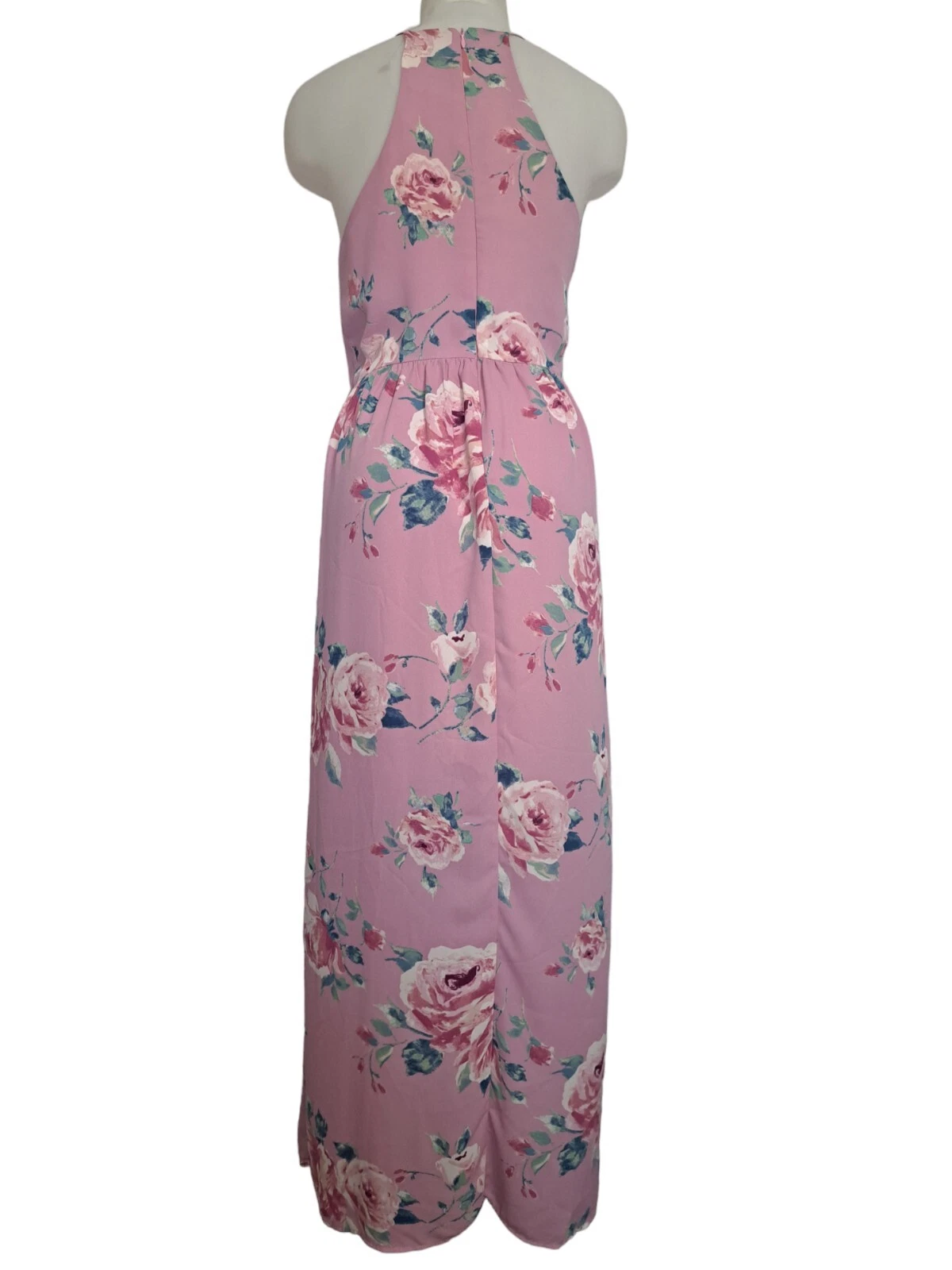 PALM ANGELS Maxi abito lungo trasparente Everly rosa cottagecore senza maniche floreale femminile floreale