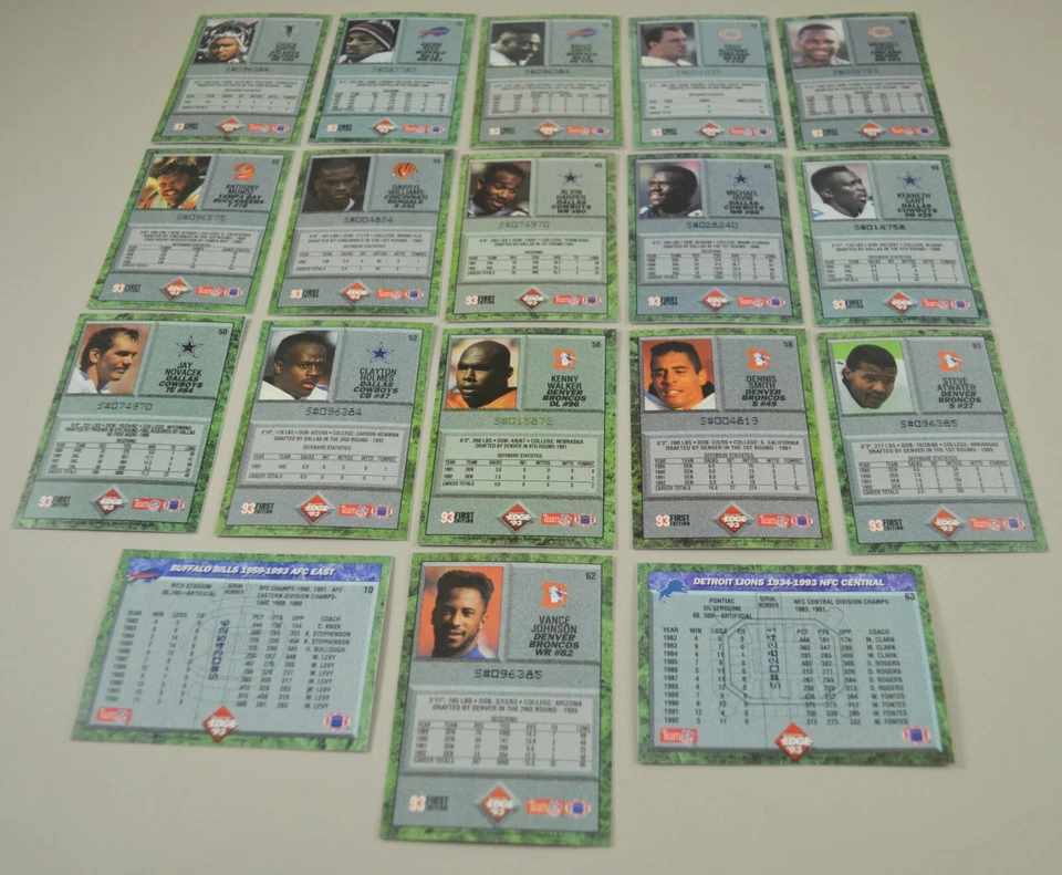 1993 Collector's Edge NFL Football Trading Sports Cards - Your Choice - Image 2 of 4