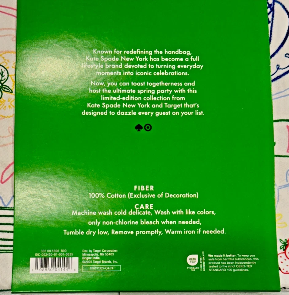 Kate Spade New York x Target – Embroidered Table Runner - Party Print Runner New - Image 4 of 4