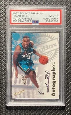 SkyBox Grant Hill Basketball Autographed Sports Trading Cards 