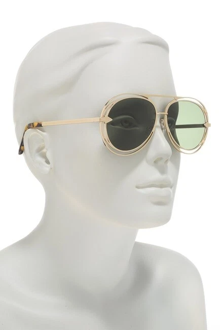 Óculos de sol Karen Walker Jacques 57 mm verde dourado 154168 - Imagem 2 de 4