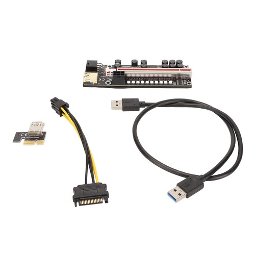 PCIE Riser Powered Adapter Card 6 Pin Compatible 1X 4X 8X 16X PCIE Pcie riser powered adapter card 6 pin compatible 1x 4x 8x 16x pcie