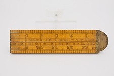Antiker Zollstock, 24 Zoll, J.Rabone & Sons England, mit Wasserwaage & Winkel#L6