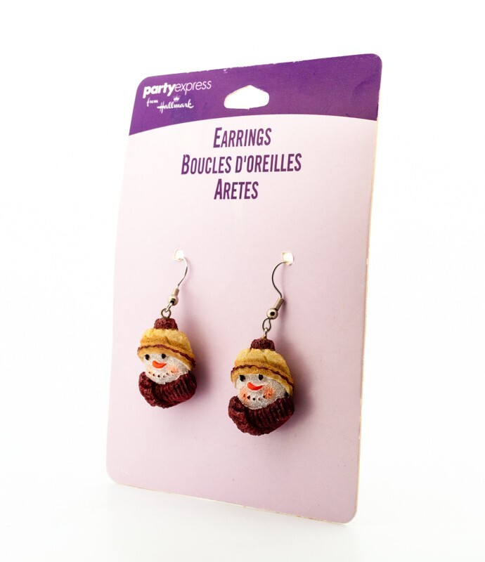 Hallmark Party Christmas “Snowman” Cute Pair of Decorative Dangle