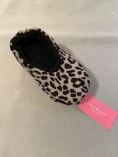 Issac Mizrahi Slippers Women  s Size M Leopard Print Sherpa Lined Cozy NWT
