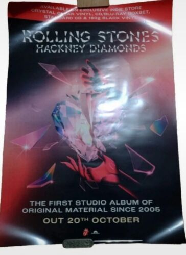ROLLING STONES POSTER Hackney diamonds,  Shop Promo Poster. Unused - Picture 1 of 3