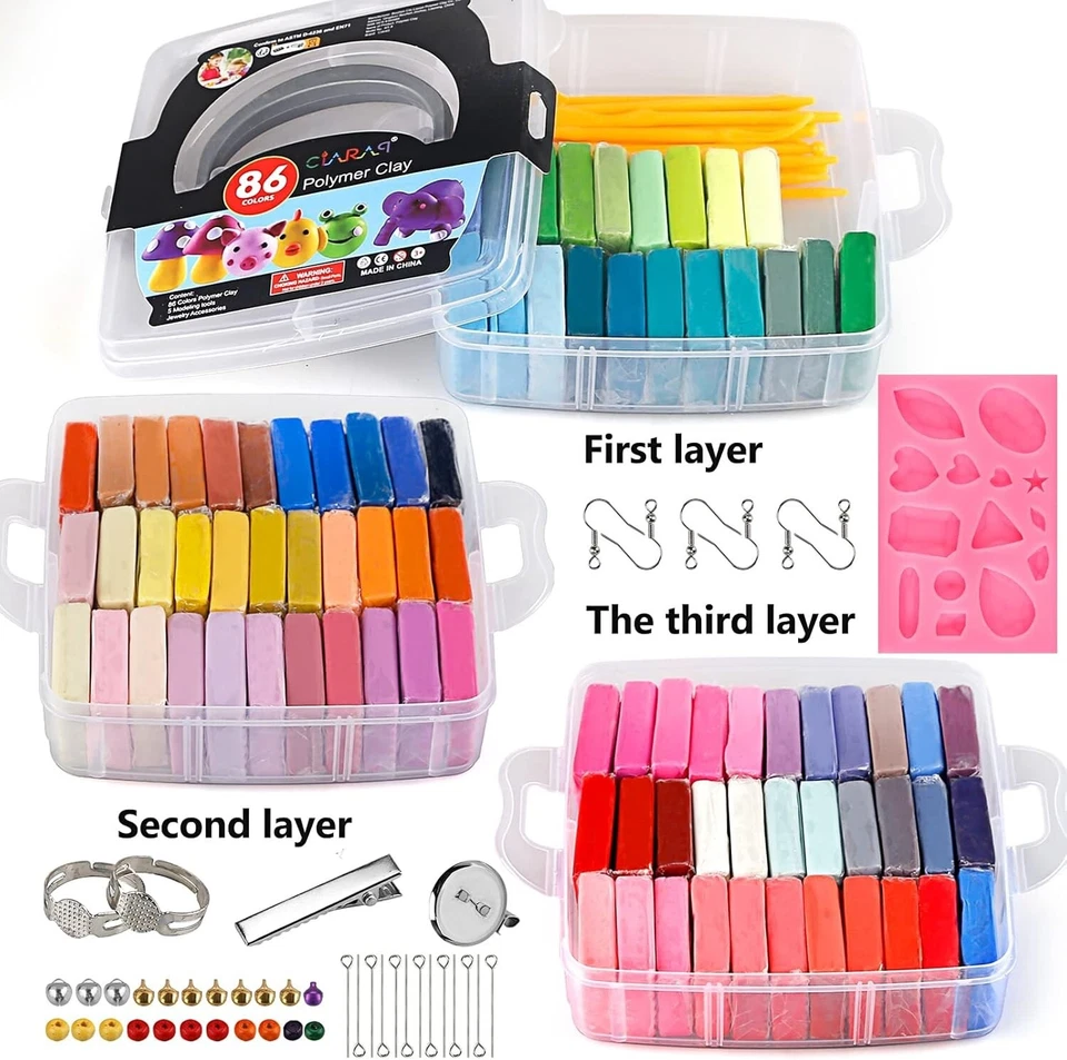 Creative 86-Color Oven-Bake Polymer Clay Kit for Kids and Adults - 5.31 lbs - Image 4 of 4