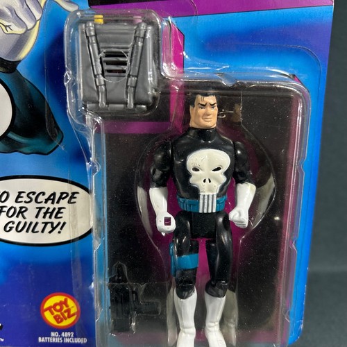Marvel Super Heroes Electronic Talks The Punisher Figure 1991 ToyBiz Vintage - 第 2/21 張圖片