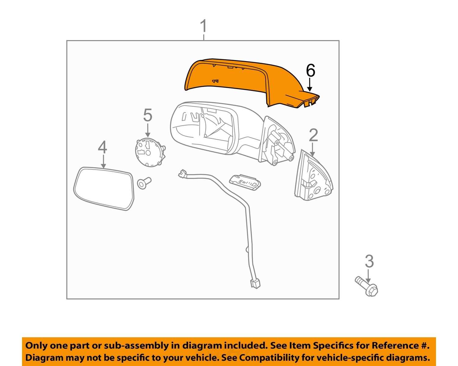 GM OEM Door Side Rear View Mirror-Cover Right 20826665 | eBay