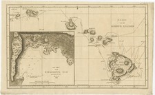 Carte ancienne des îles hawaïennes par Cook (1803)