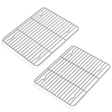 2 Pack Cooling Rack for Baking Stainless Steel, Heavy Duty Wire Rack Baking R...