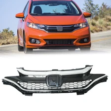 For 2018-2020 Honda Fit Hatchback Front Upper Chrome Grill Honeycomb Grille