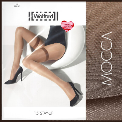 Wolford Spez. Edit. 15 Stay Up   S   mocca ... nahtlos hochtransparente Strümpfe