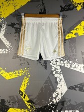 Arsenal Football Soccer Shorts White Gold 2023 Adidas Young Size 4-5YRS ig93