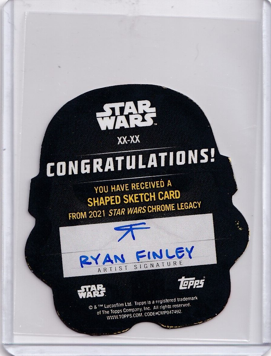 ストームトルーパー Topps Chrome Legacy スケッチカード 2024 Topps Chrome Star Wars Galaxy Stormtrooper Sketch Card