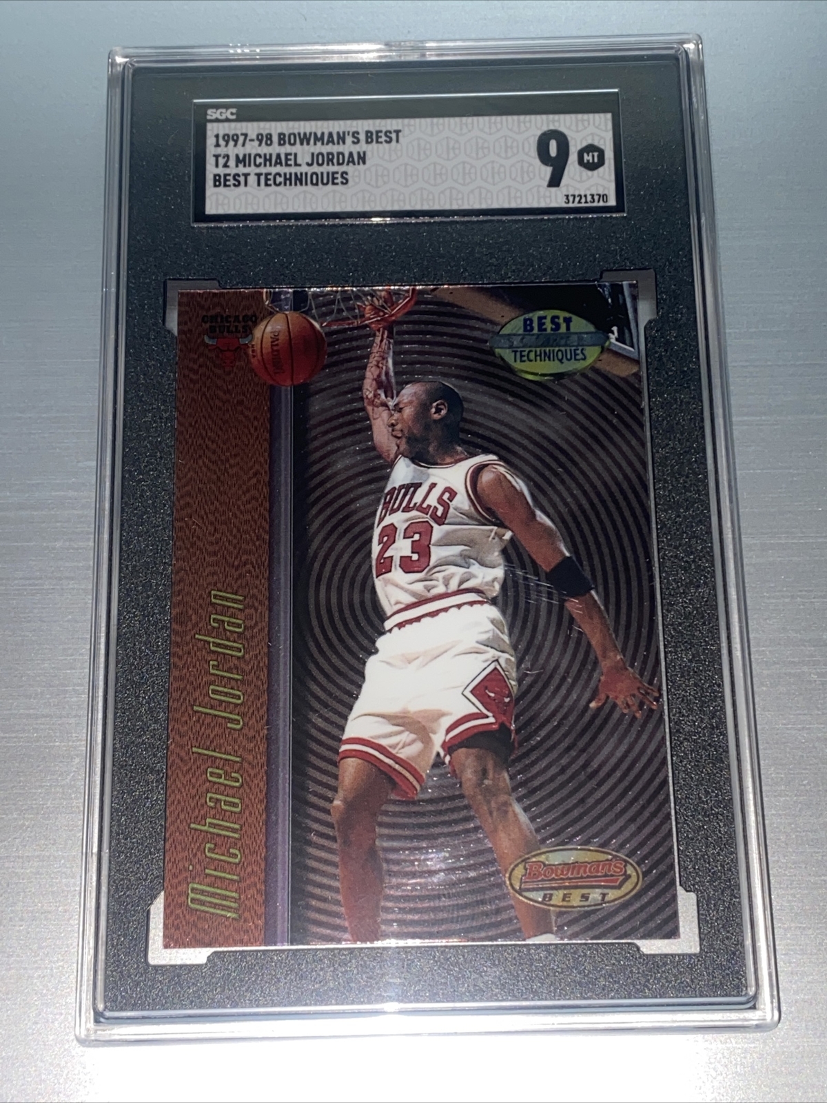 1997-98 Bowman's Best Michael Jordan Hof T2 Scorer Techniques Bulls Sgc 9 MT 🔥