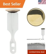 Sleek 2 Hole Pop-Up Drain Stopper in Polished Brass - Protects Against Clogs