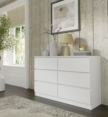 MAJA Kommode 90 120 oder 140 cm 4/6/8/ oder Schubladen weiß beige/kaschmir matt