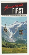 VINTAGE TRAVEL BROCHURE - GRINDELWALD FIRST - SKI RESORT - SKIING
